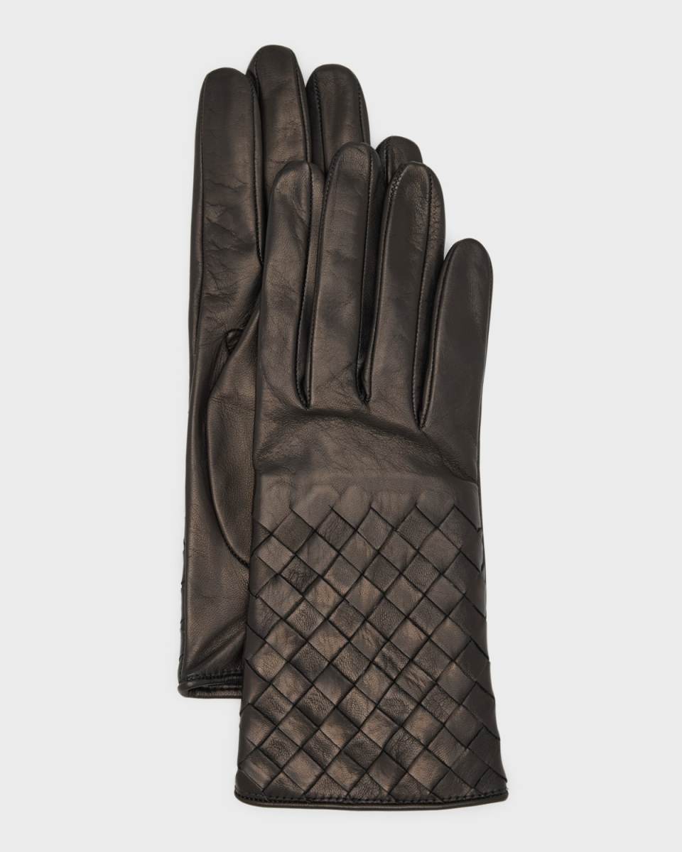 Woven Nappa Leather Gloves